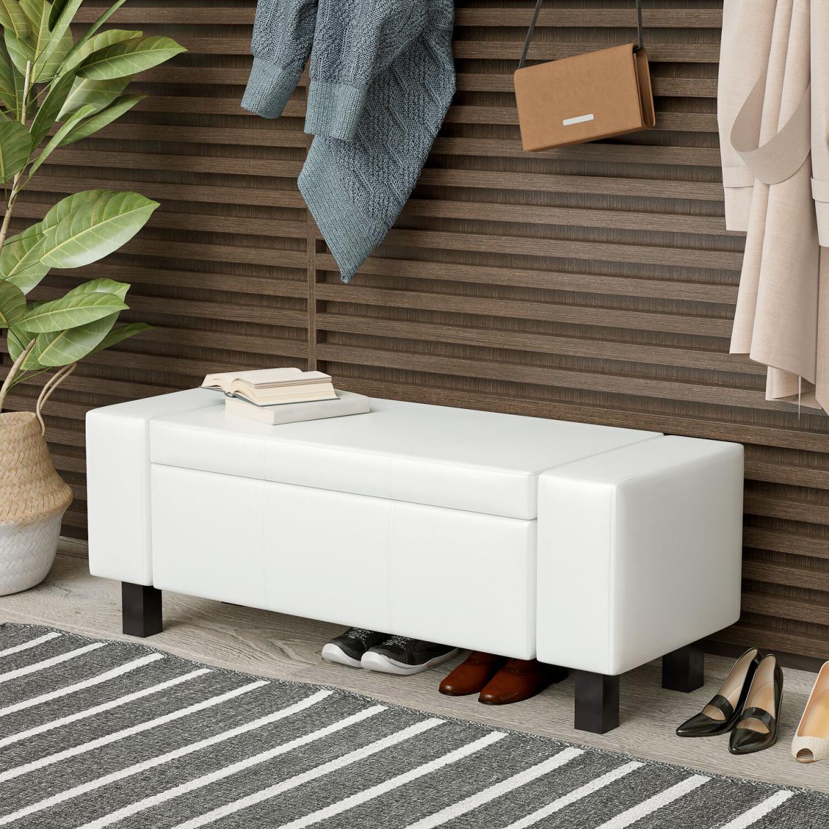 Modern Storage Bench Ottoman - Brown – image 19
