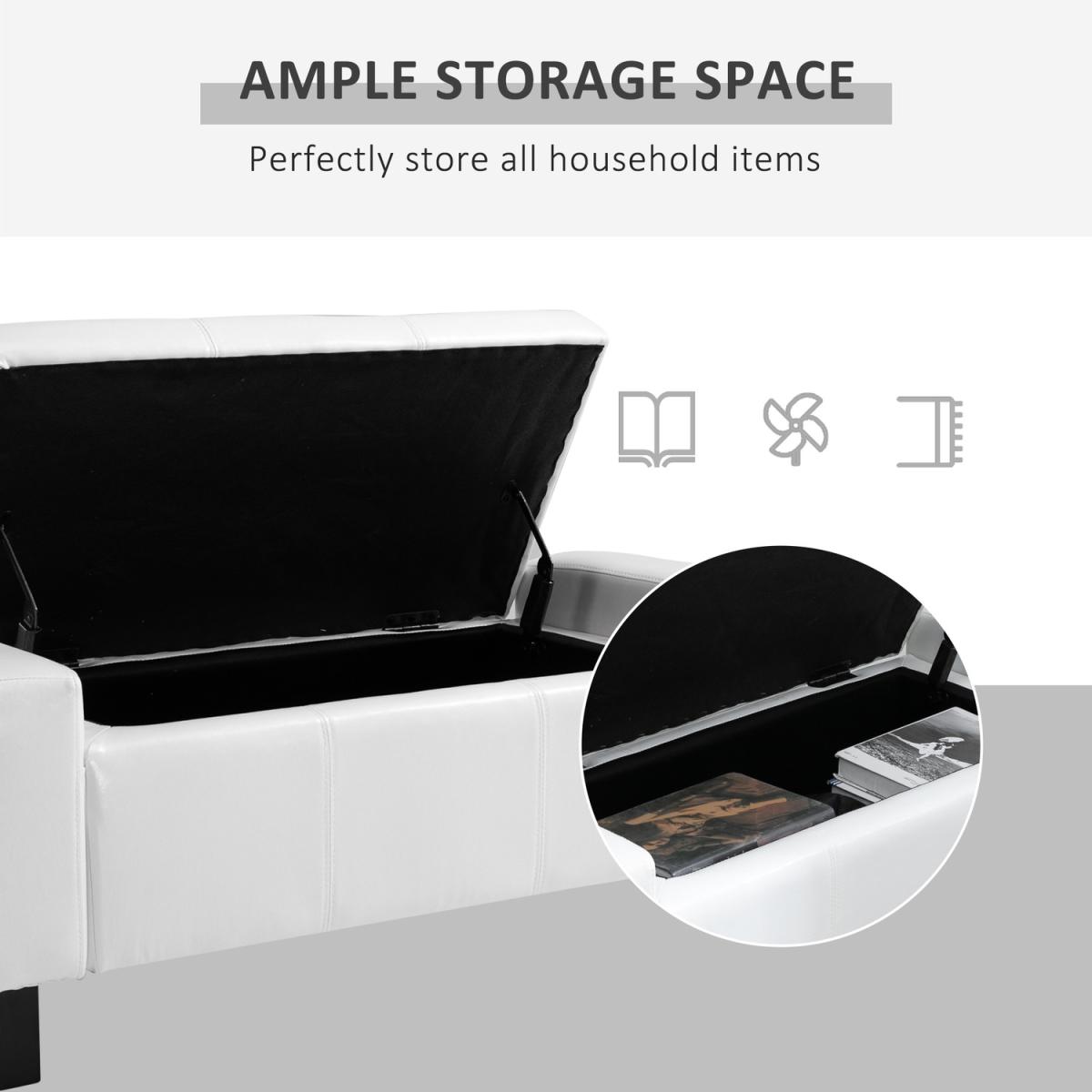 Modern Storage Bench Ottoman - Brown – image 25
