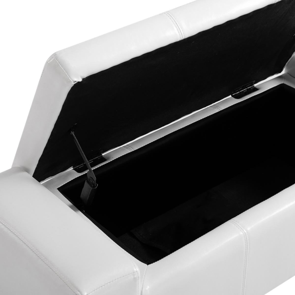 Modern Storage Bench Ottoman - Brown – image 32