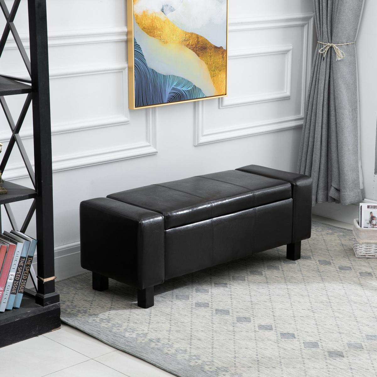 Modern Storage Bench Ottoman - Brown – image 40