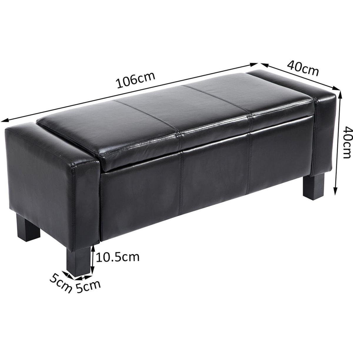 Modern Storage Bench Ottoman - Brown – image 8