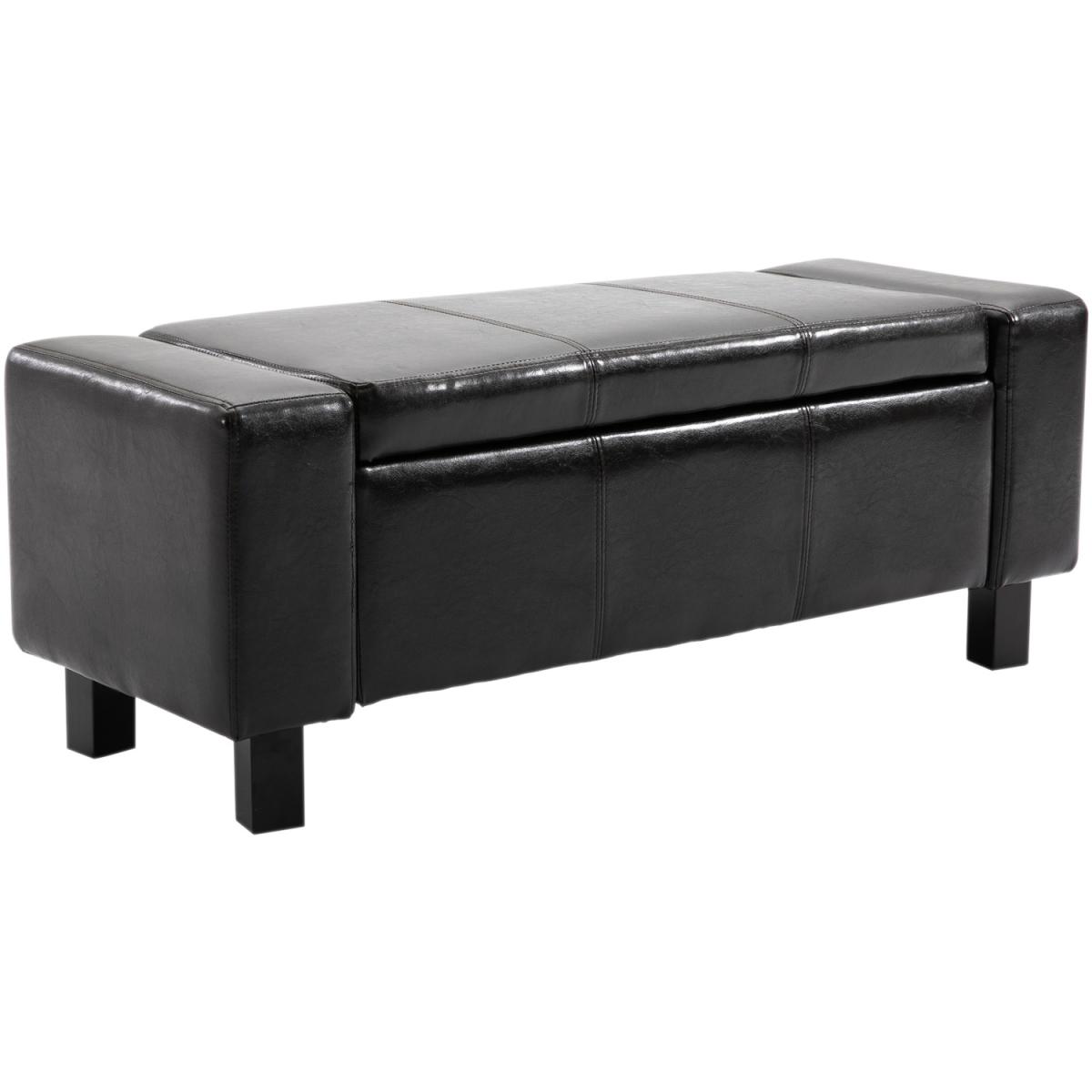 Modern Storage Bench Ottoman - Brown – image 10
