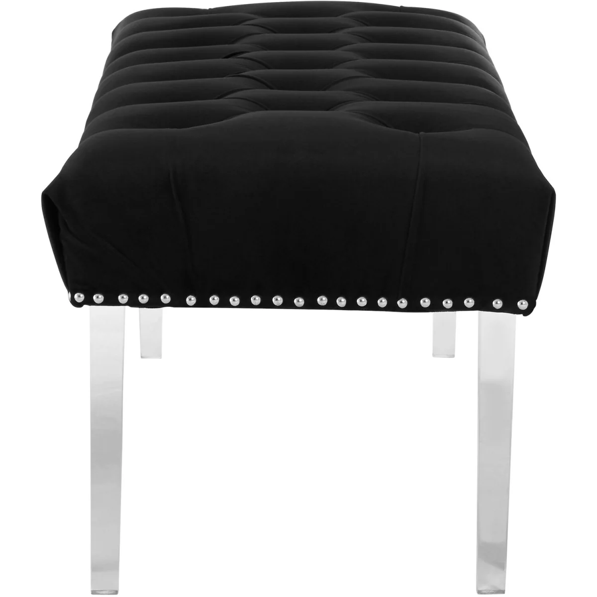 Clarence Black Velvet Bench - Black – image 2
