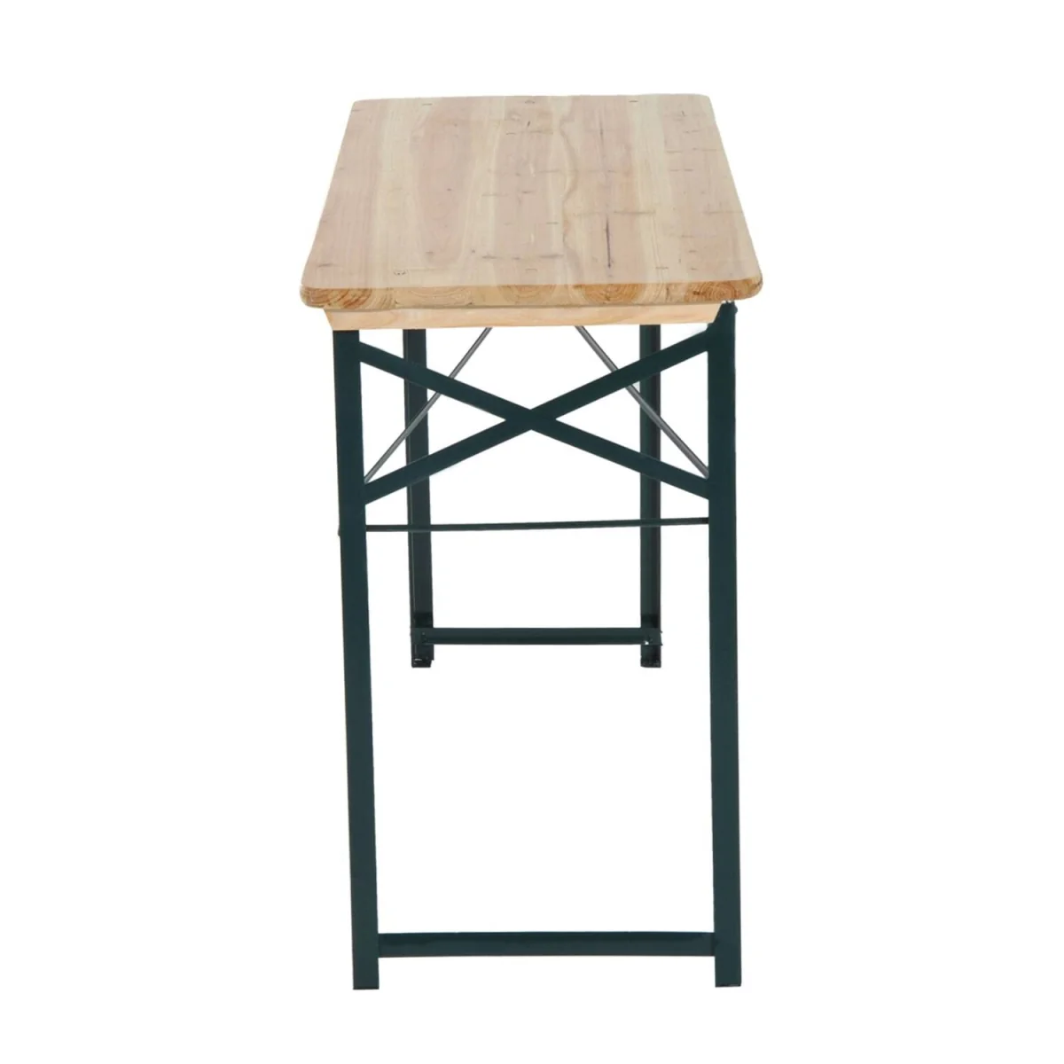 Mamoni Wood Natural Portable Folding Picnic Table With 2 Benches – image 7