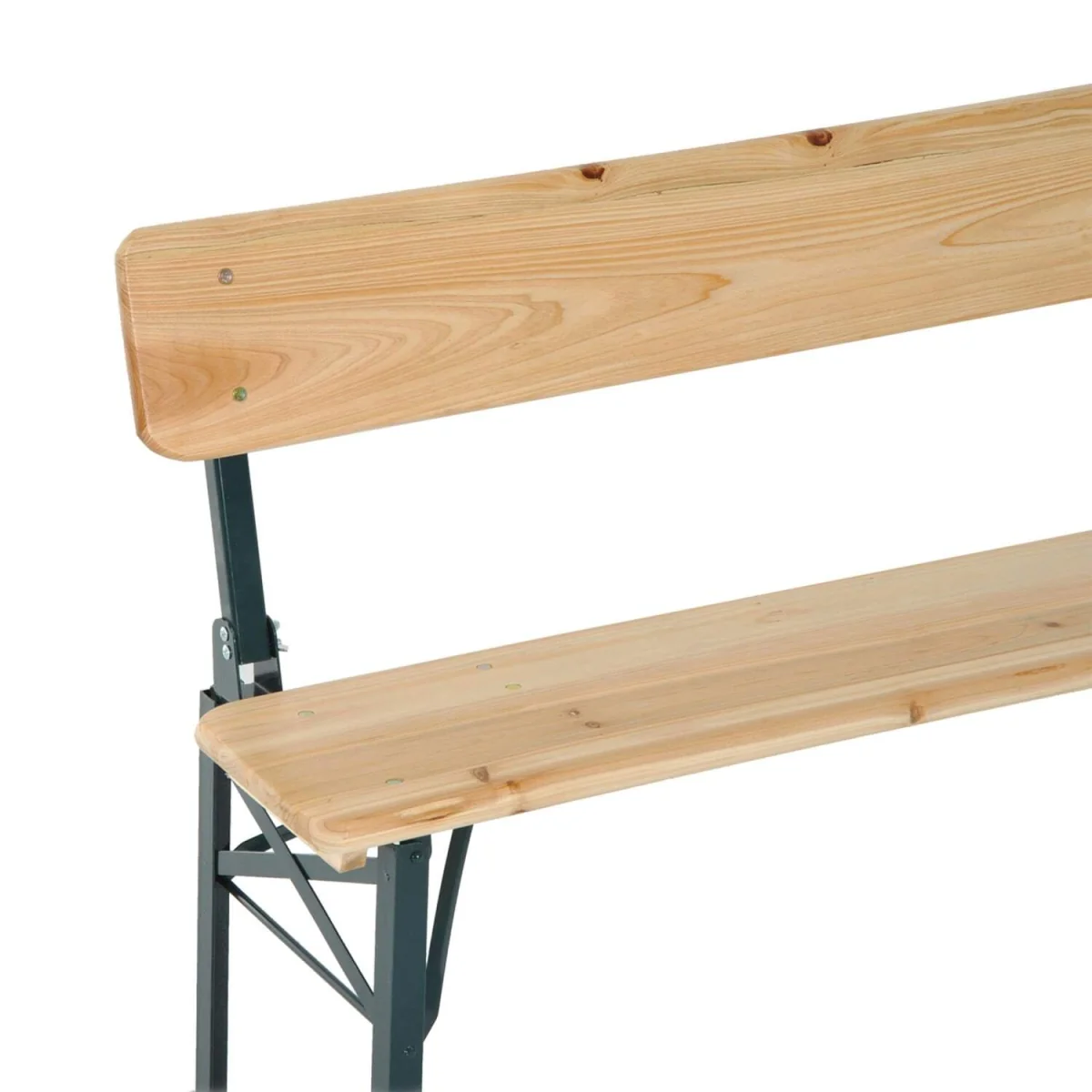 Mamoni Wood Natural Portable Folding Picnic Table With 2 Benches – image 8