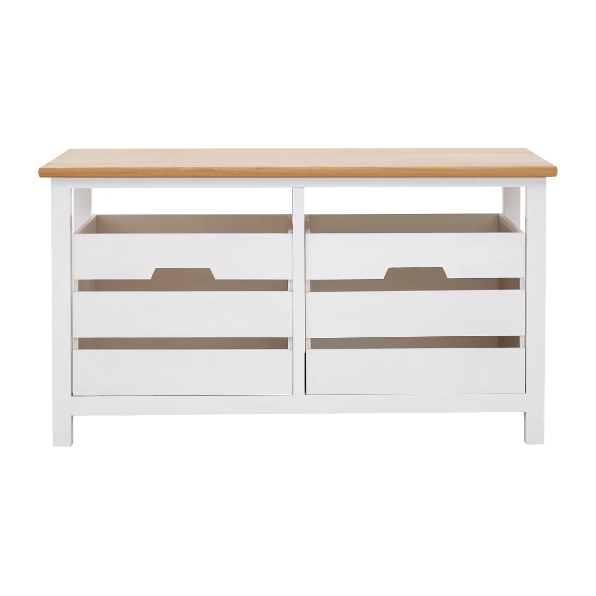 Newport 2 Drawer Bench - White – image 1