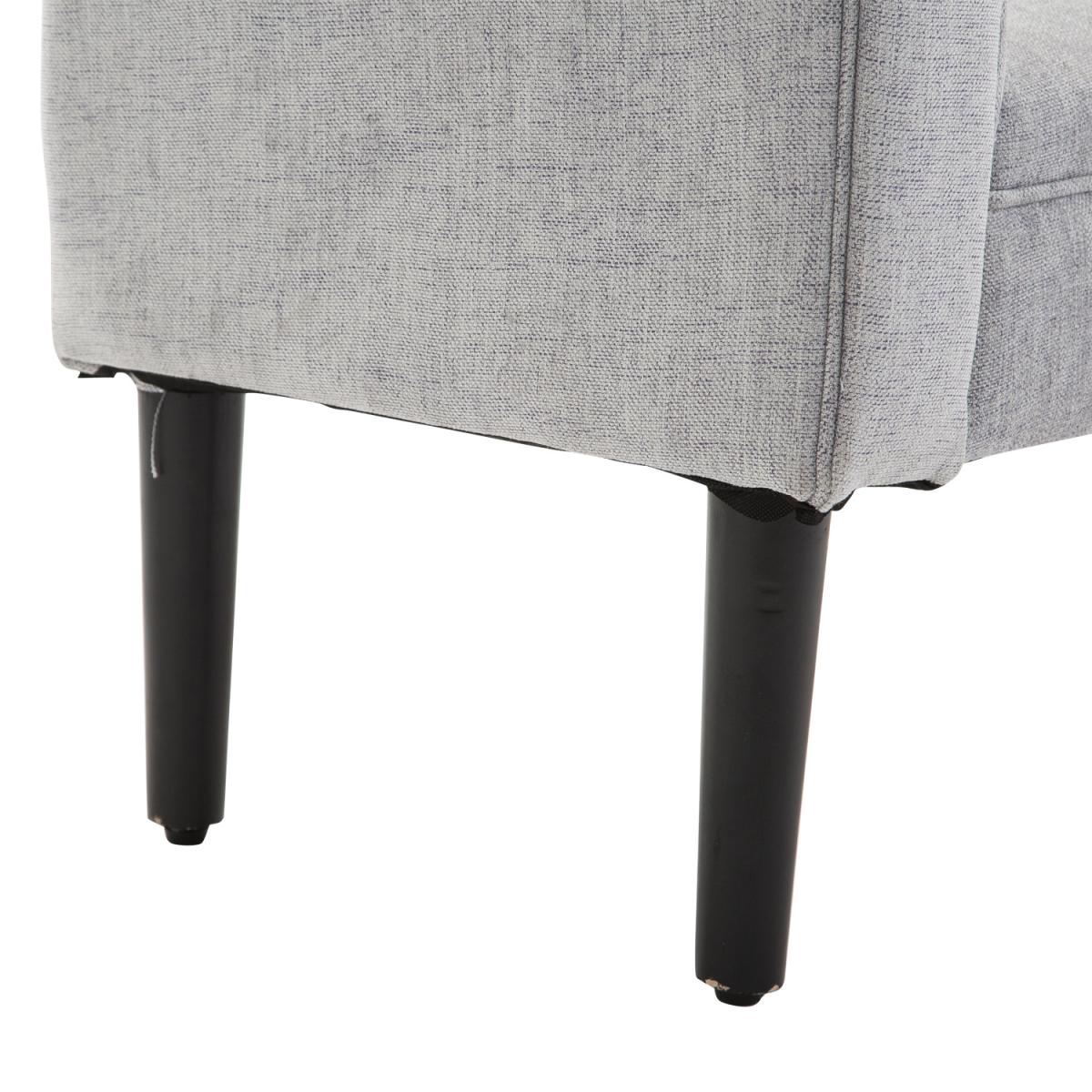 Modern Rolled Arm Bed End Bench - Light Grey – image 7