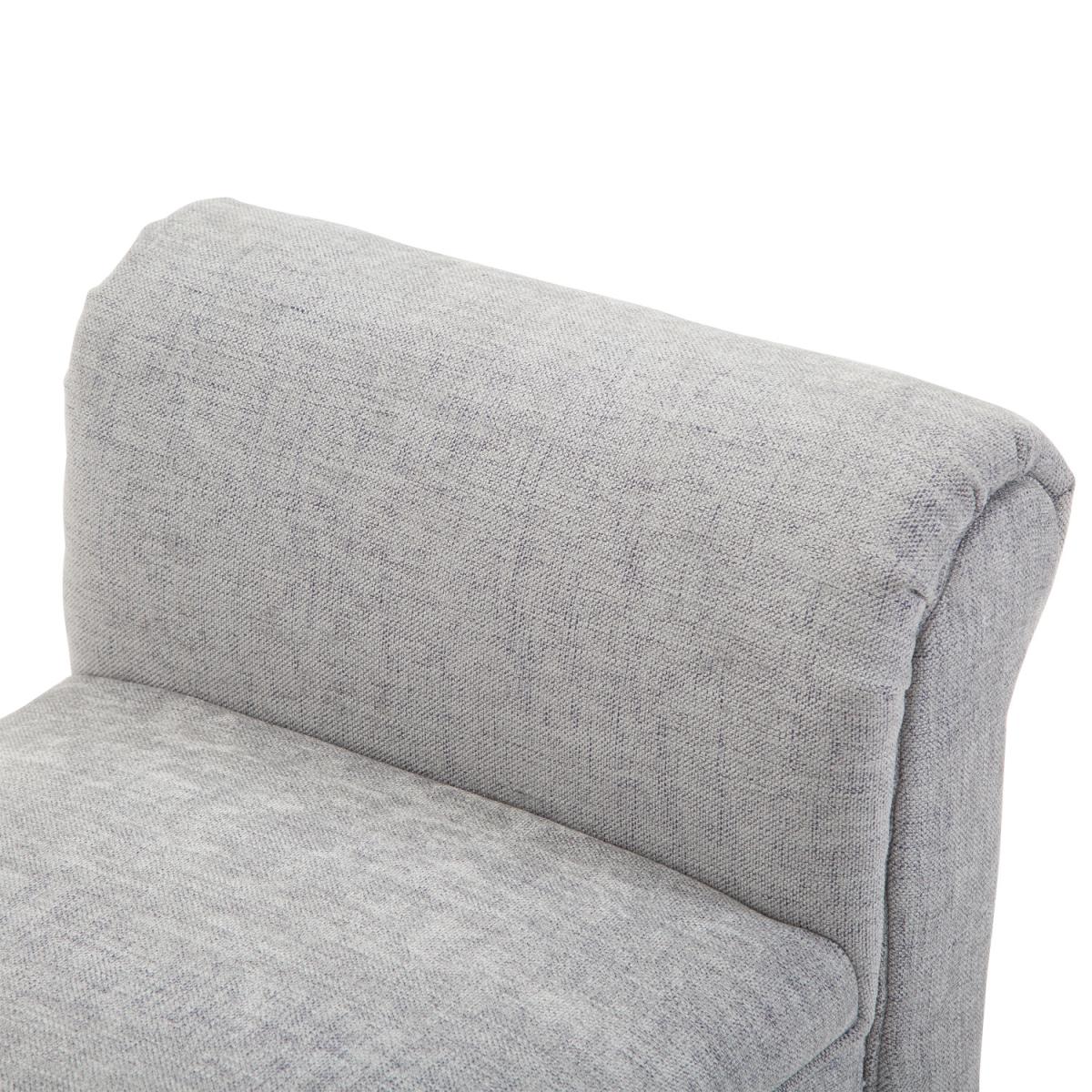 Modern Rolled Arm Bed End Bench - Light Grey – image 9