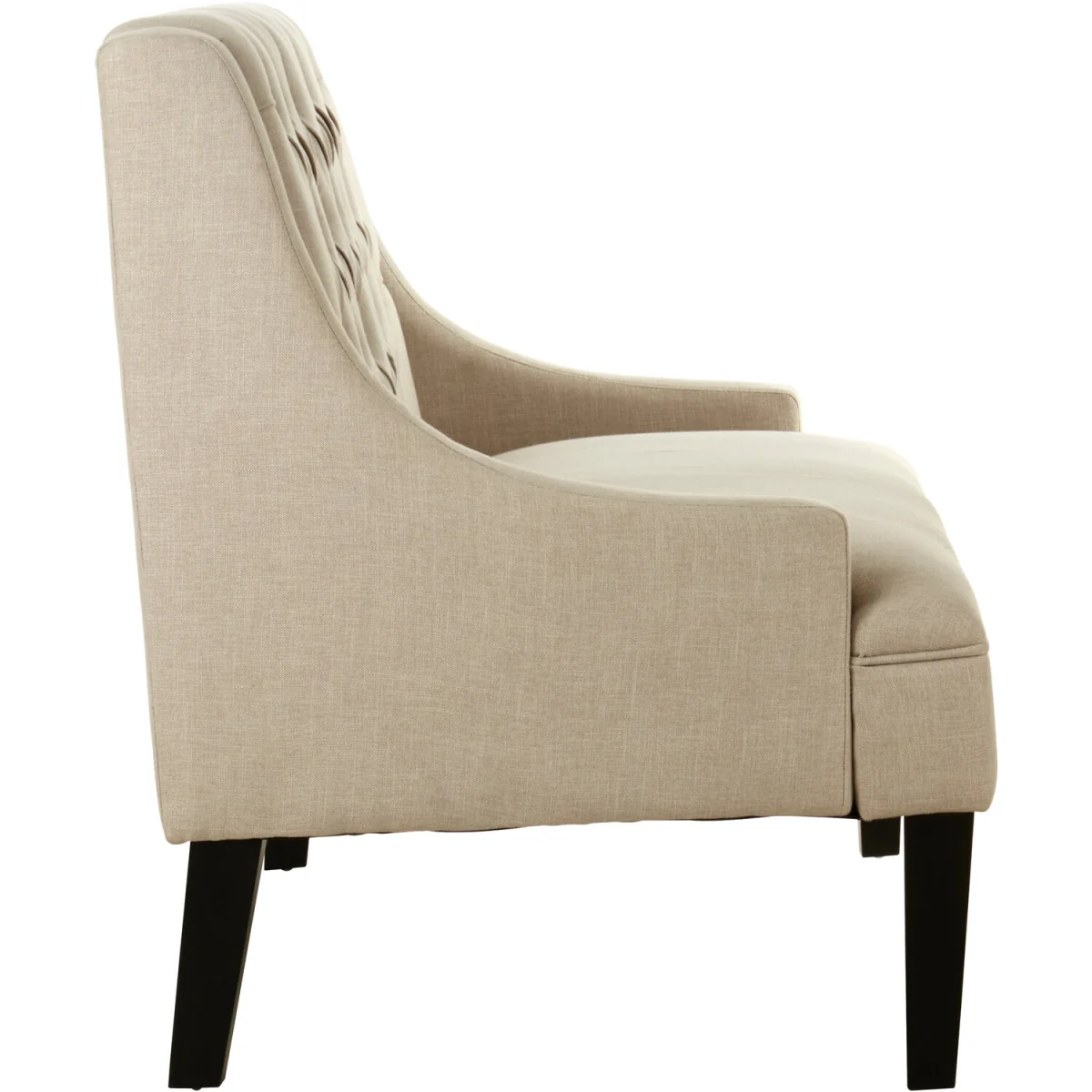 Doucet High Back Natural Linen Bench - Cream – image 4