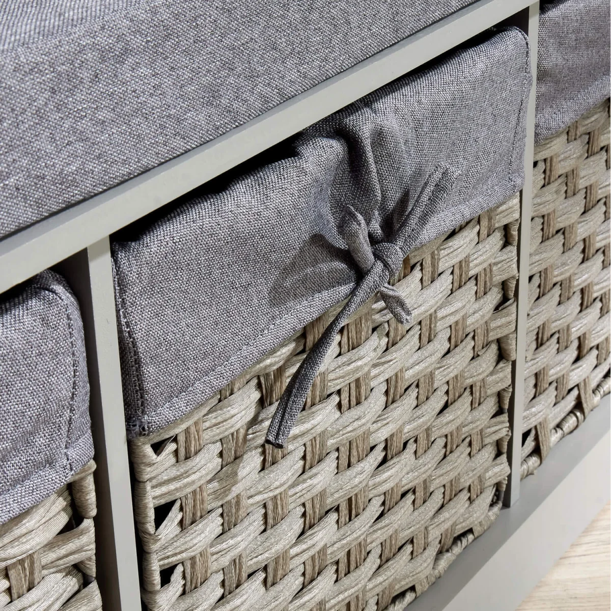 Malibu White Storage Bench 3 Drawer - White – image 8