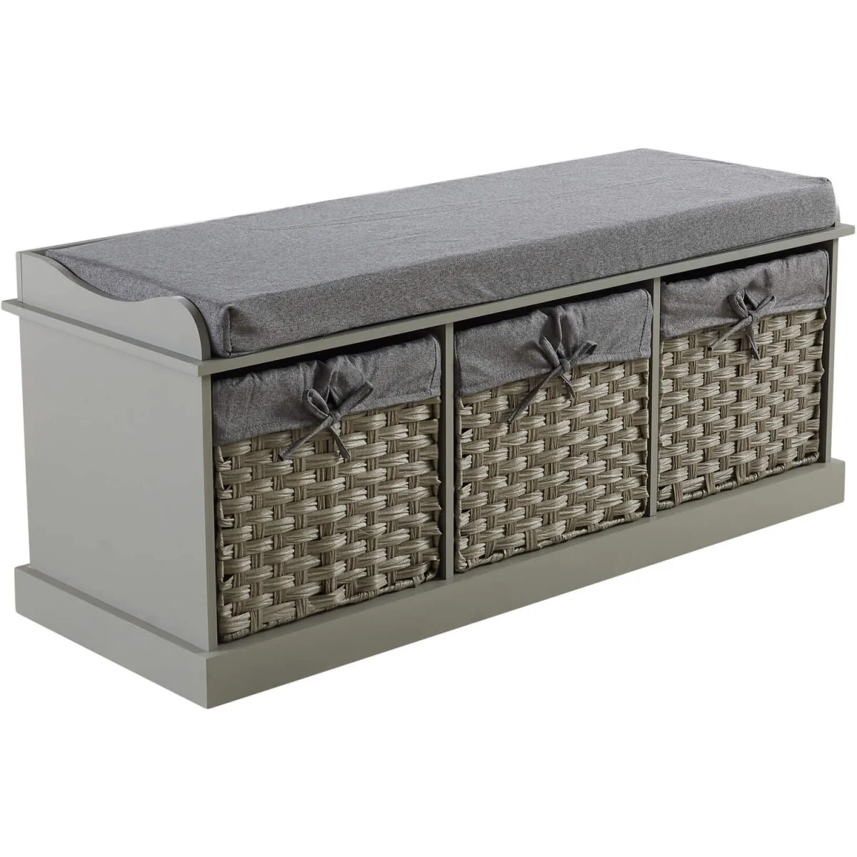 Malibu White Storage Bench 3 Drawer - White – image 10