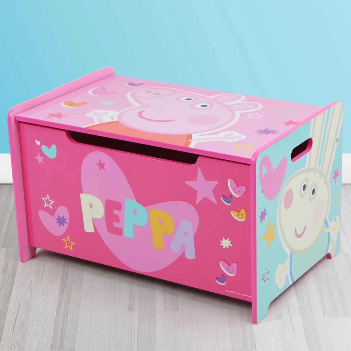 Peppa Pig Deluxe Wooden Toy Box Bench - Pink – image 2