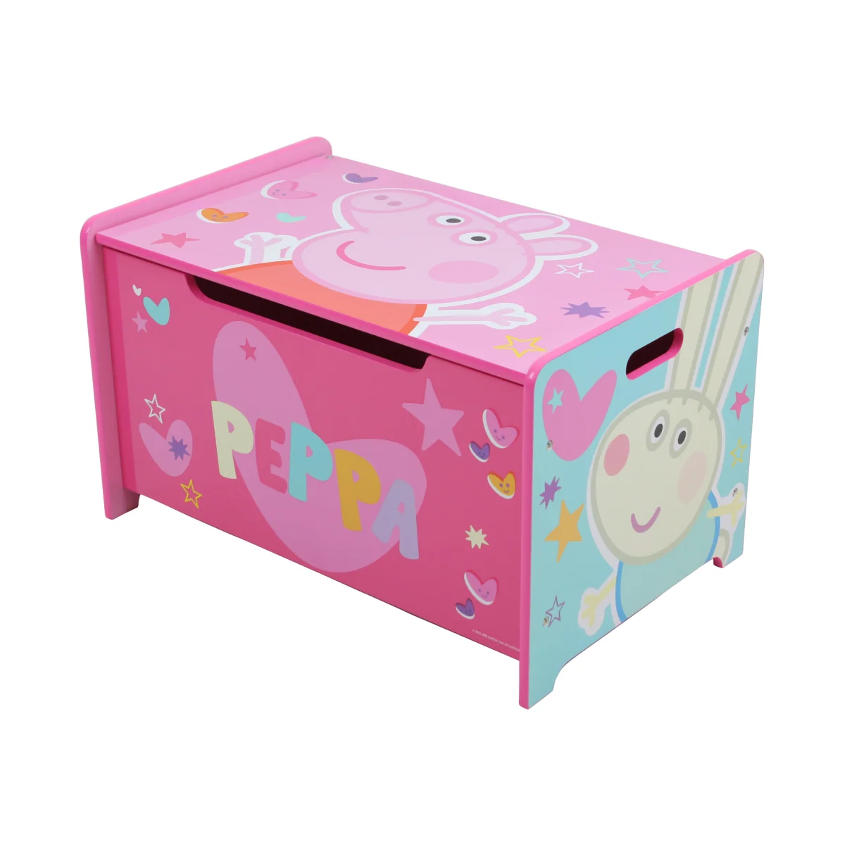 Peppa Pig Deluxe Wooden Toy Box Bench - Pink – image 1