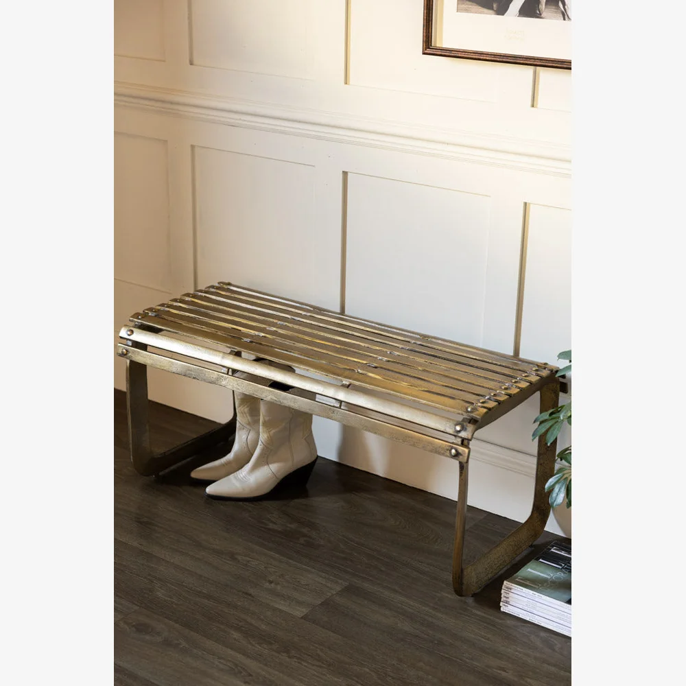Gold Metal Bench