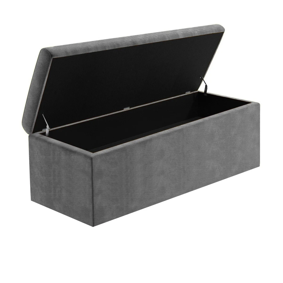 Large Plain Safar Storage Ottoman Box, Upholstered Naples Deep Storage Ottoman End of Bed Bench - Brown Naples – image 30