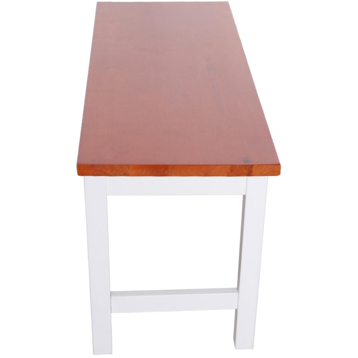 Bench with Wood Seat - Grey – image 9