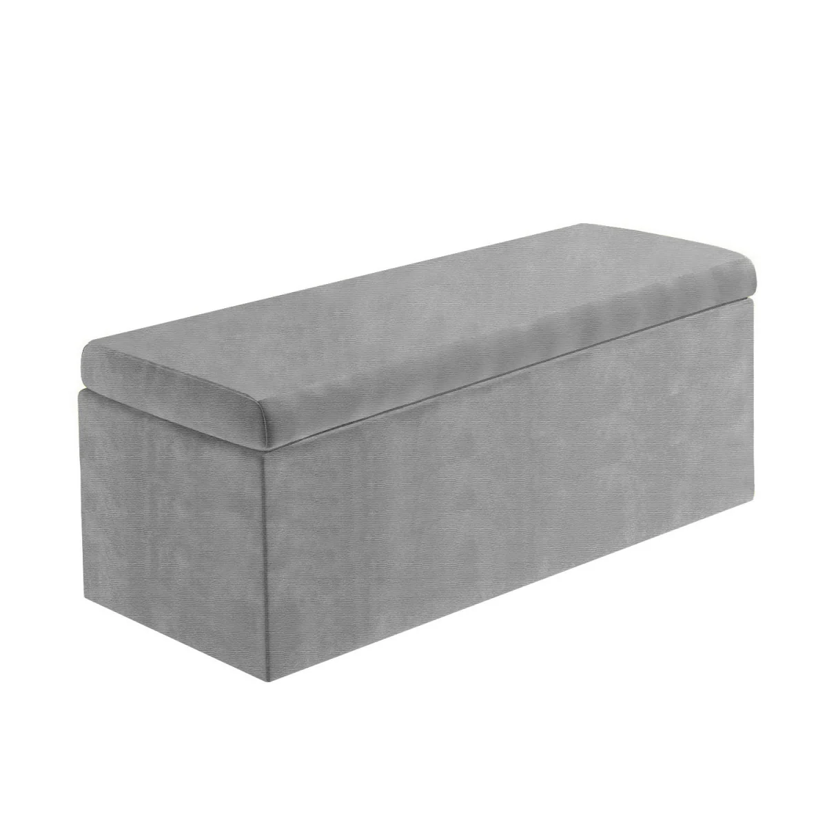 Large Plain Safar Storage Ottoman Box, Upholstered Naples Deep Storage Ottoman End of Bed Bench - Blue Naples – image 11