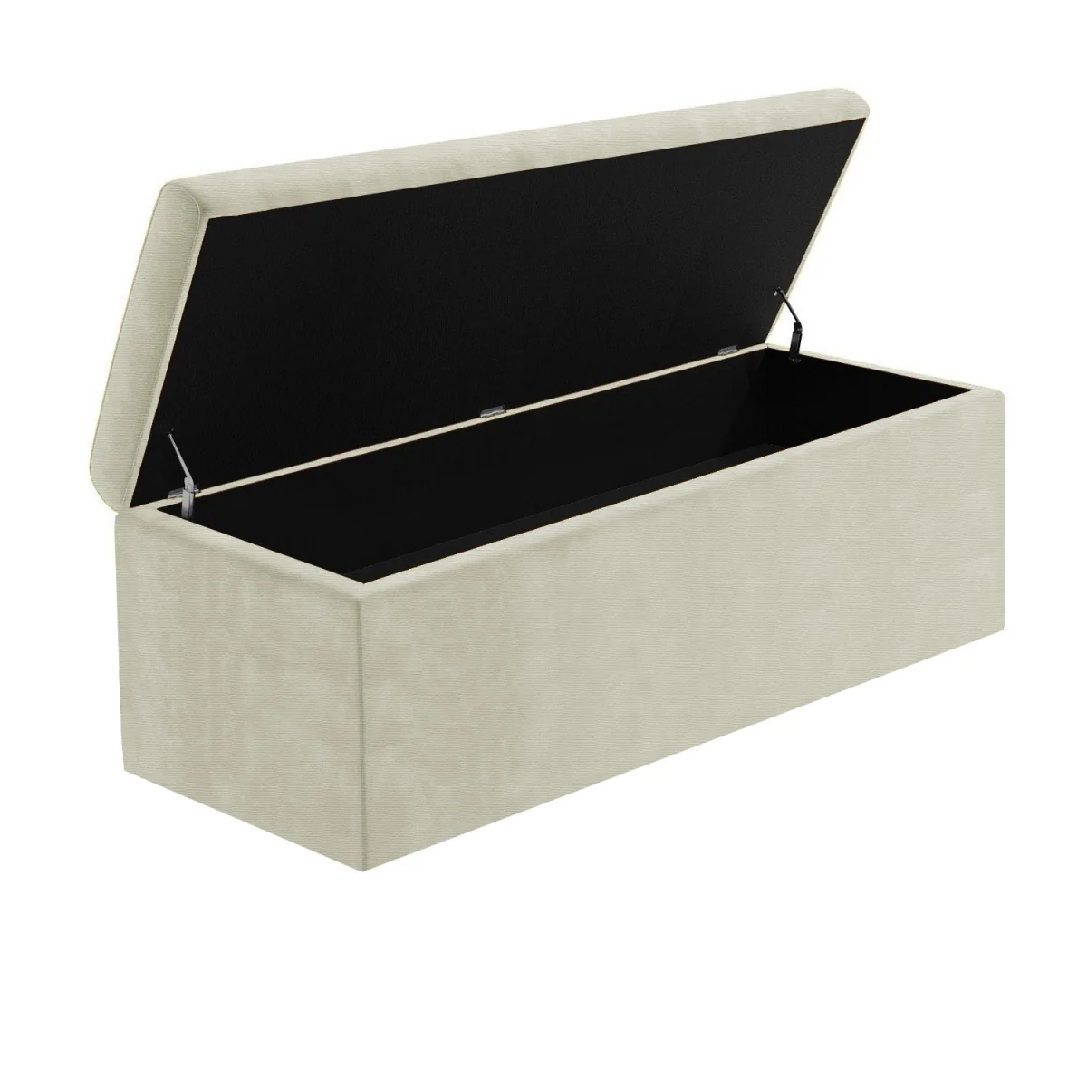 Large Plain Safar Storage Ottoman Box, Upholstered Naples Deep Storage Ottoman End of Bed Bench - Blue Naples – image 23