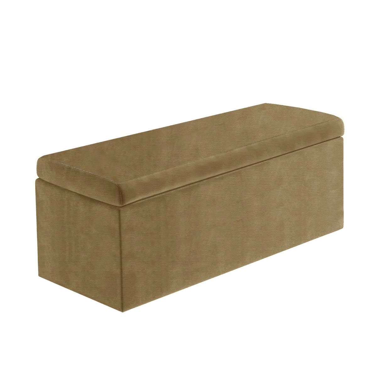 Large Plain Safar Storage Ottoman Box, Upholstered Naples Deep Storage Ottoman End of Bed Bench - Blue Naples – image 4