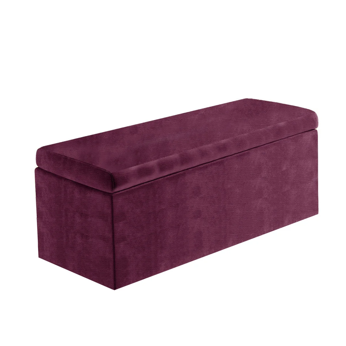 Large Plain Safar Storage Ottoman Box, Upholstered Naples Deep Storage Ottoman End of Bed Bench - Blue Naples – image 7