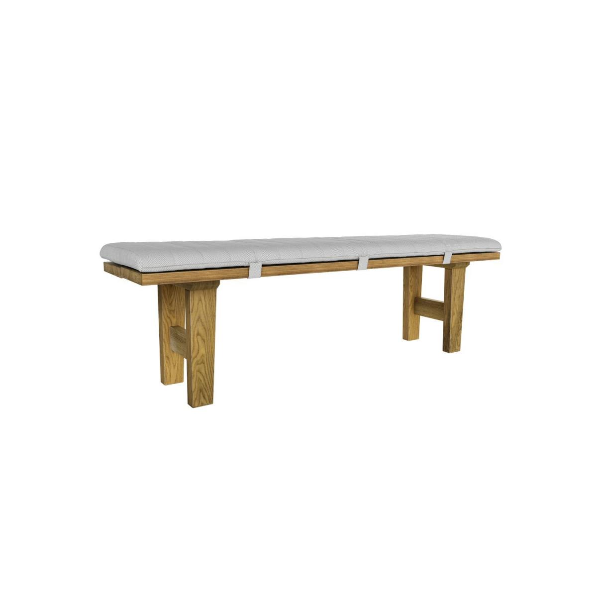 Kingsley Dining Bench Cushion in Evergreen Brushed Linen Cotton - sofa.com – image 2