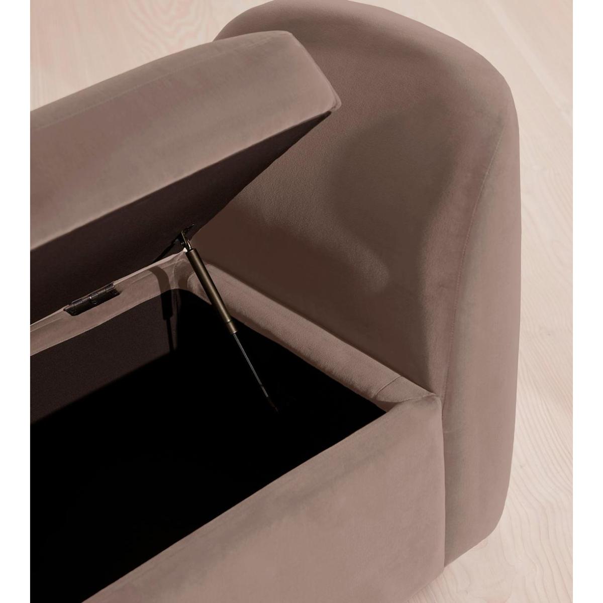 Athena Bench, Velvet, Taupe – image 6