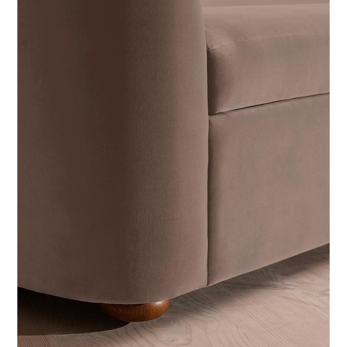 Athena Bench, Velvet, Taupe – image 7