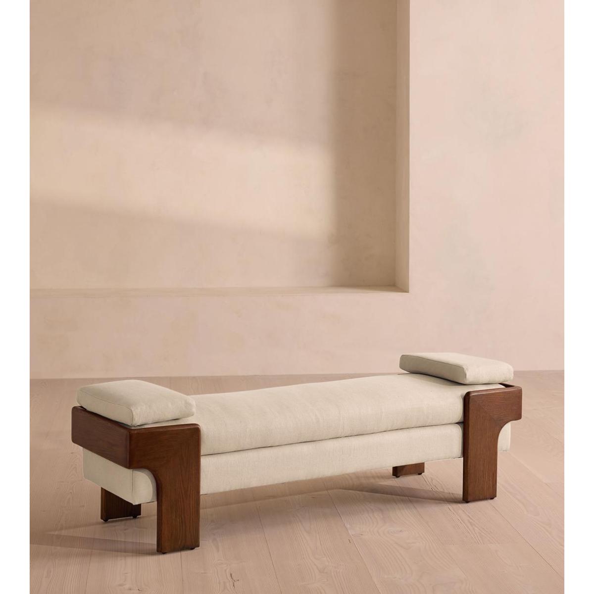 Marcia Bench, Linen, Wheat – image 2