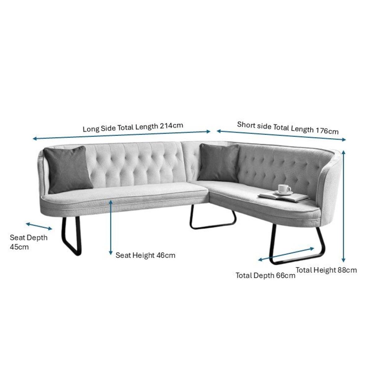 Frampton Corner Bench - Anthracite Right Hand Facing – image 10