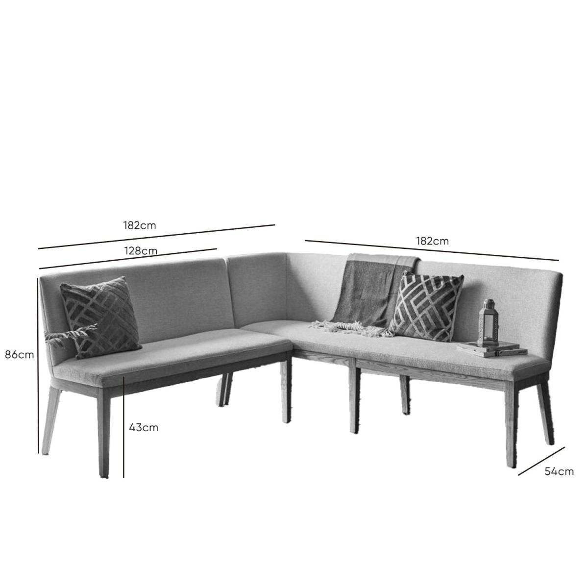 Hampton Beige Corner Bench - Left Hand Facing – image 6