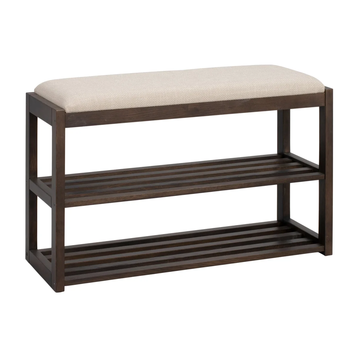 Oak Wood Bench Confetti with Shoe Rack – image 1