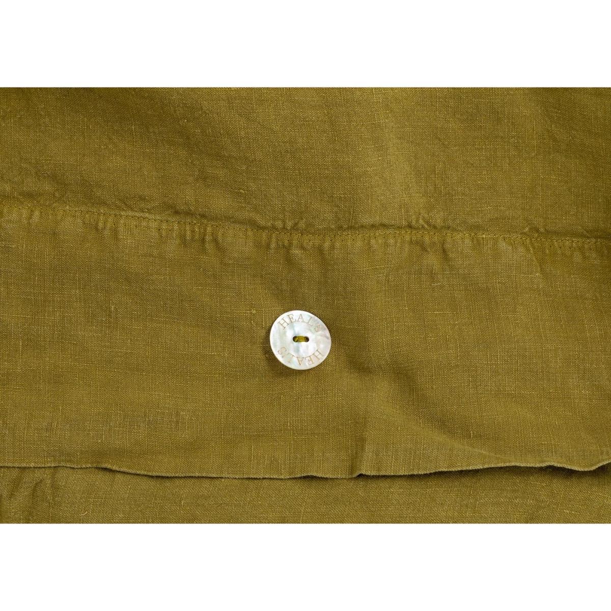 Heal's Washed Linen Olive Duvet Cover King - Heal's UK Bedroom Furniture – image 5