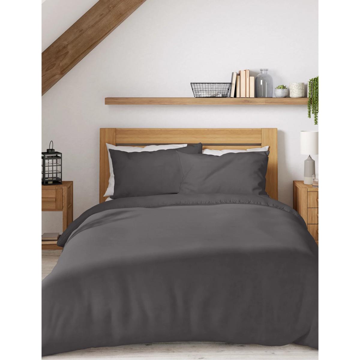 M&S Bamboo Cotton Blend Sateen Duvet Cover - 5FT - White, White,Pink,Mint,Mid Blue,Mid Grey,Stone,Cream – image 4