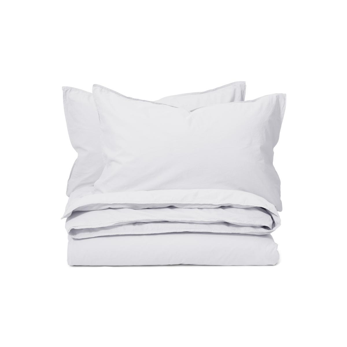 Alexia Stonewashed Cotton Duvet Cover + 2 Pillowcases, King, White – image 3