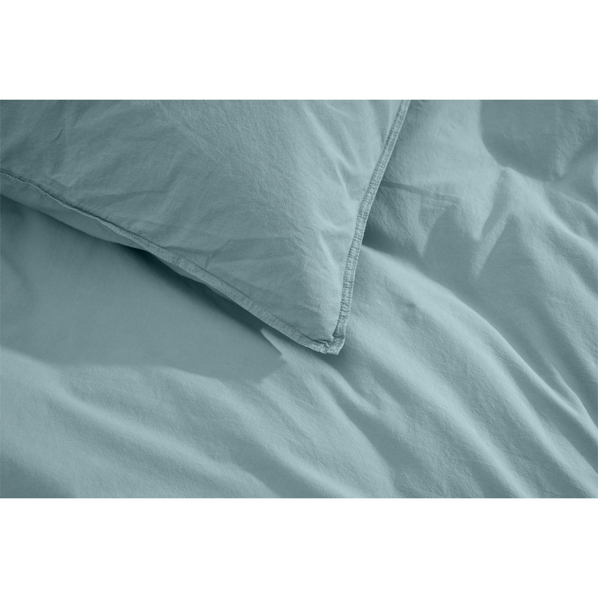 Alexia 100% Organic Stonewashed Cotton Duvet Cover + 2 Pillowcases, King, Dusty Teal – image 5