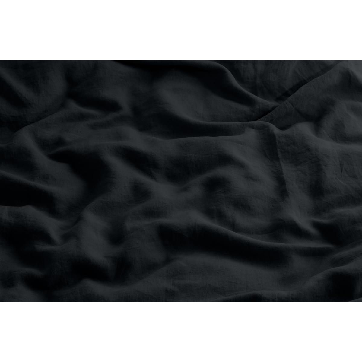 Brisa 100% Linen Duvet Cover + 2 Pillowcases King Size, Black – image 8