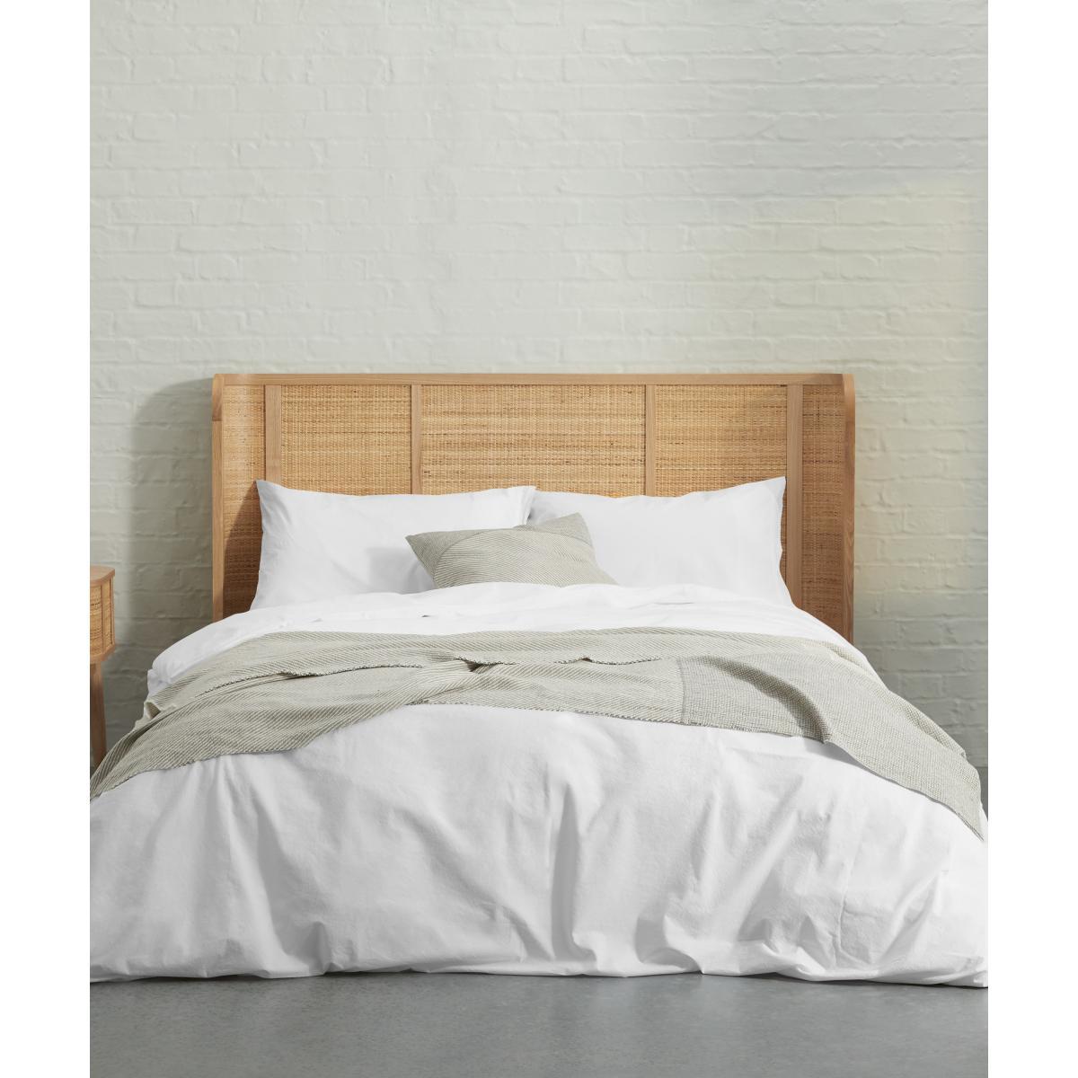 Zana Organic Cotton Stonewashed Duvet Cover + 2 Pillowcases, King, White  – image 2