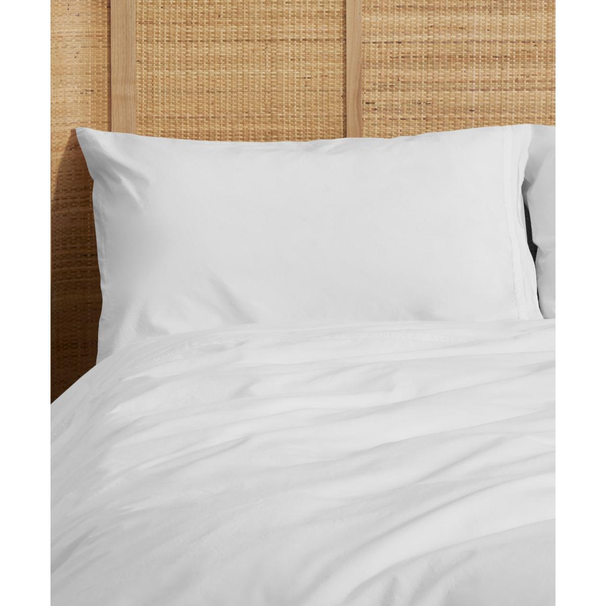 Zana Organic Cotton Stonewashed Duvet Cover + 2 Pillowcases, King, White  – image 3
