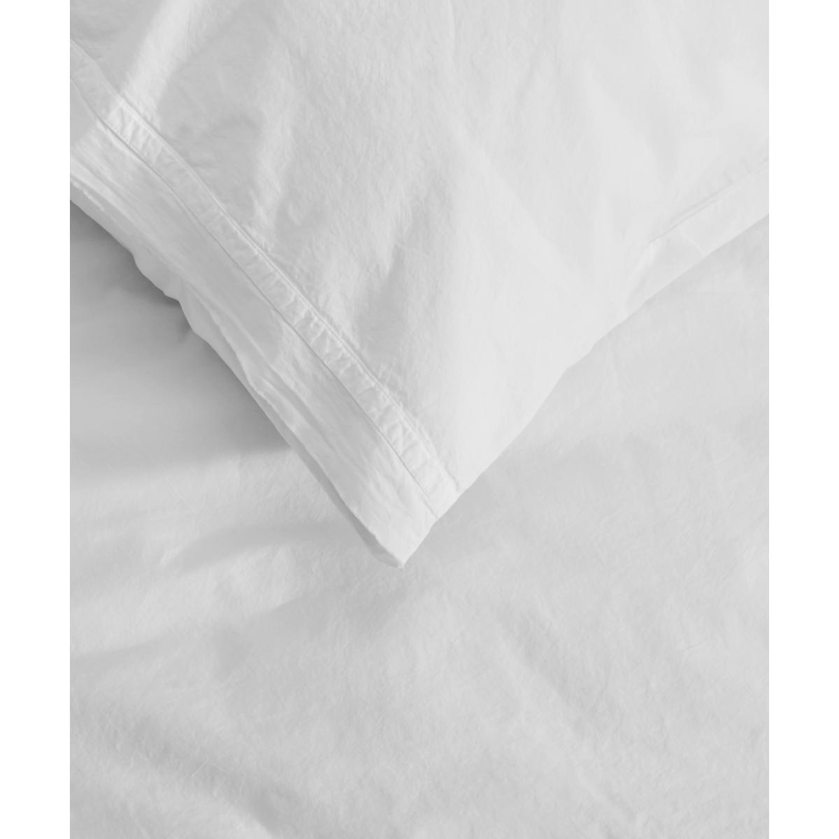Zana Organic Cotton Stonewashed Duvet Cover + 2 Pillowcases, King, White  – image 5