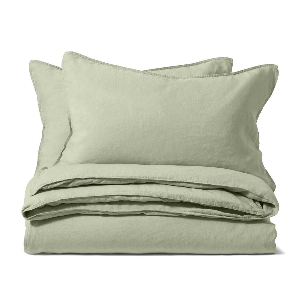 Brisa 100% Linen Duvet Cover, King Size, Sage Green – image 1