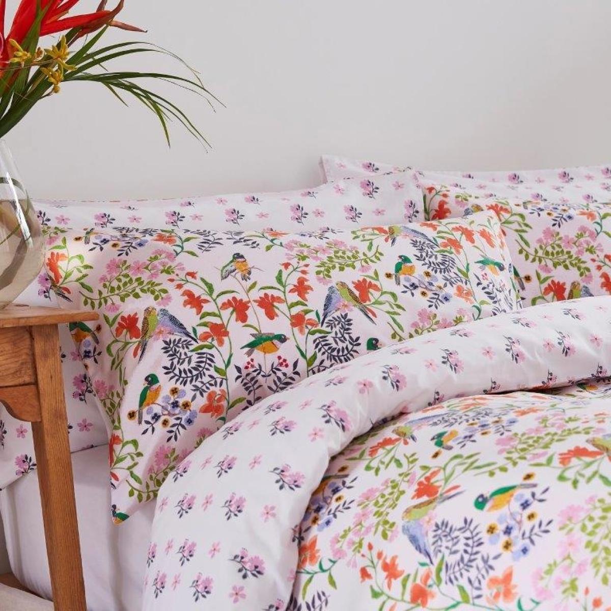 Cath Kidston Paper Birds Duvet Cover Set - Single, Cotton, Floral - ["Multi"], ["Single","Double","King"] – image 3
