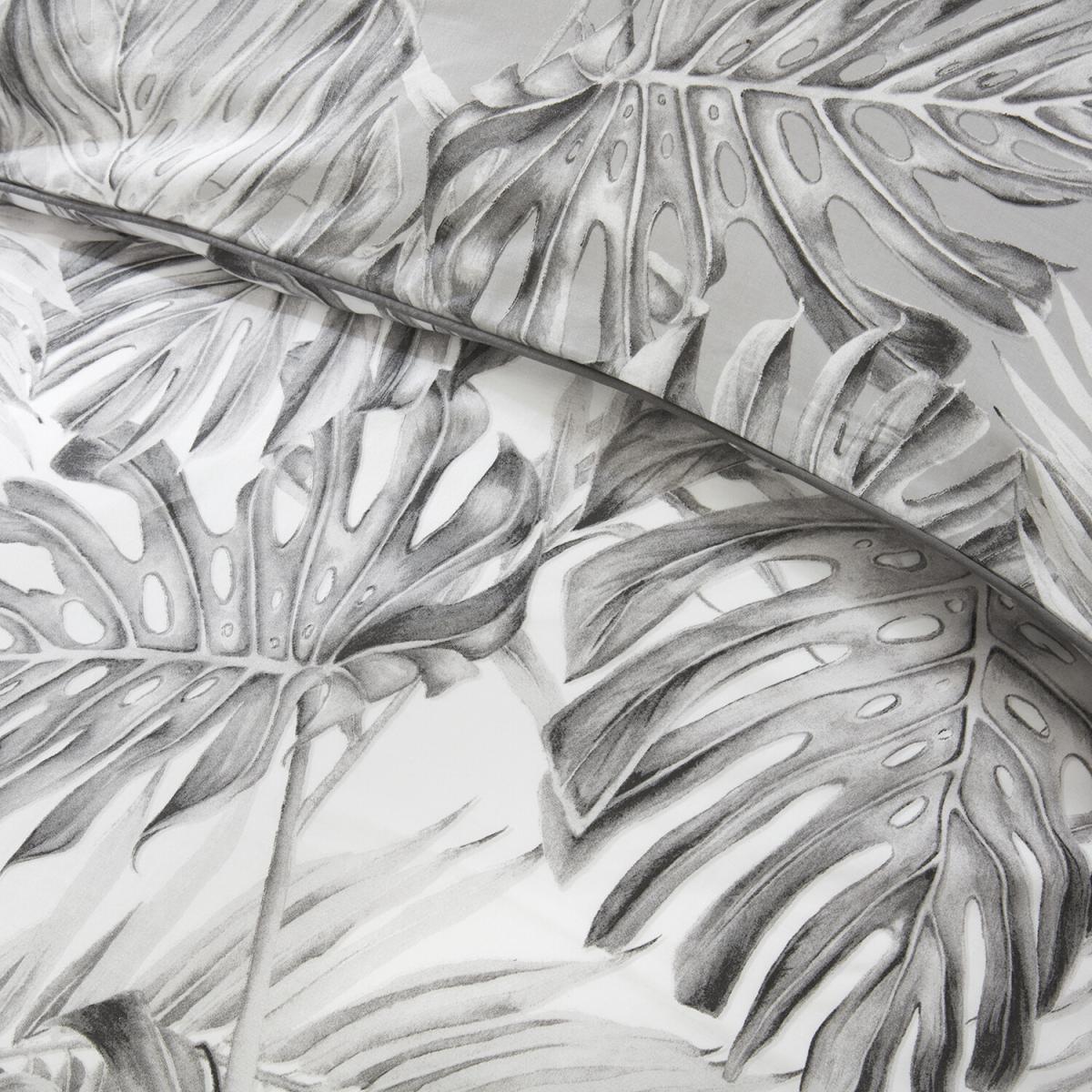 Tropical Monochrome Print Duvet Cover and Pillowcase Set - King – image 3