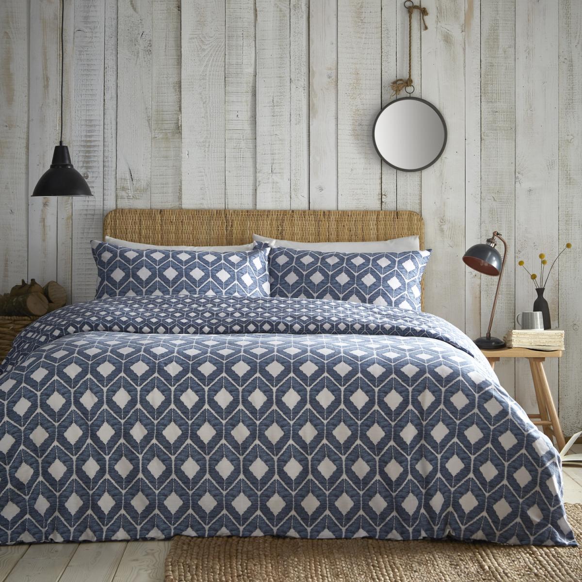 Chevron Blue Duvet Set - Blue / King – image 1