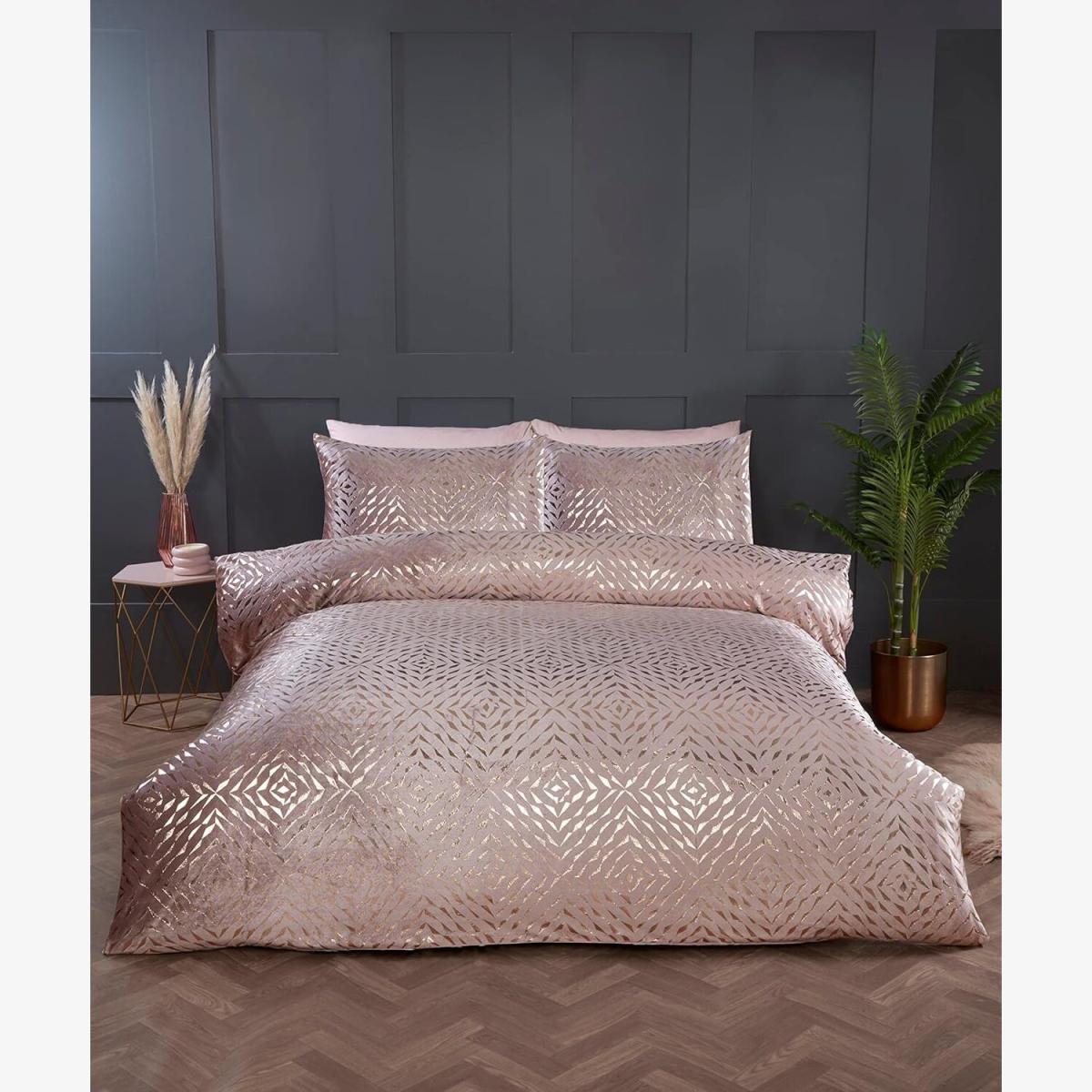Bellagio Embellished Duvet Cover Set - Pink / King