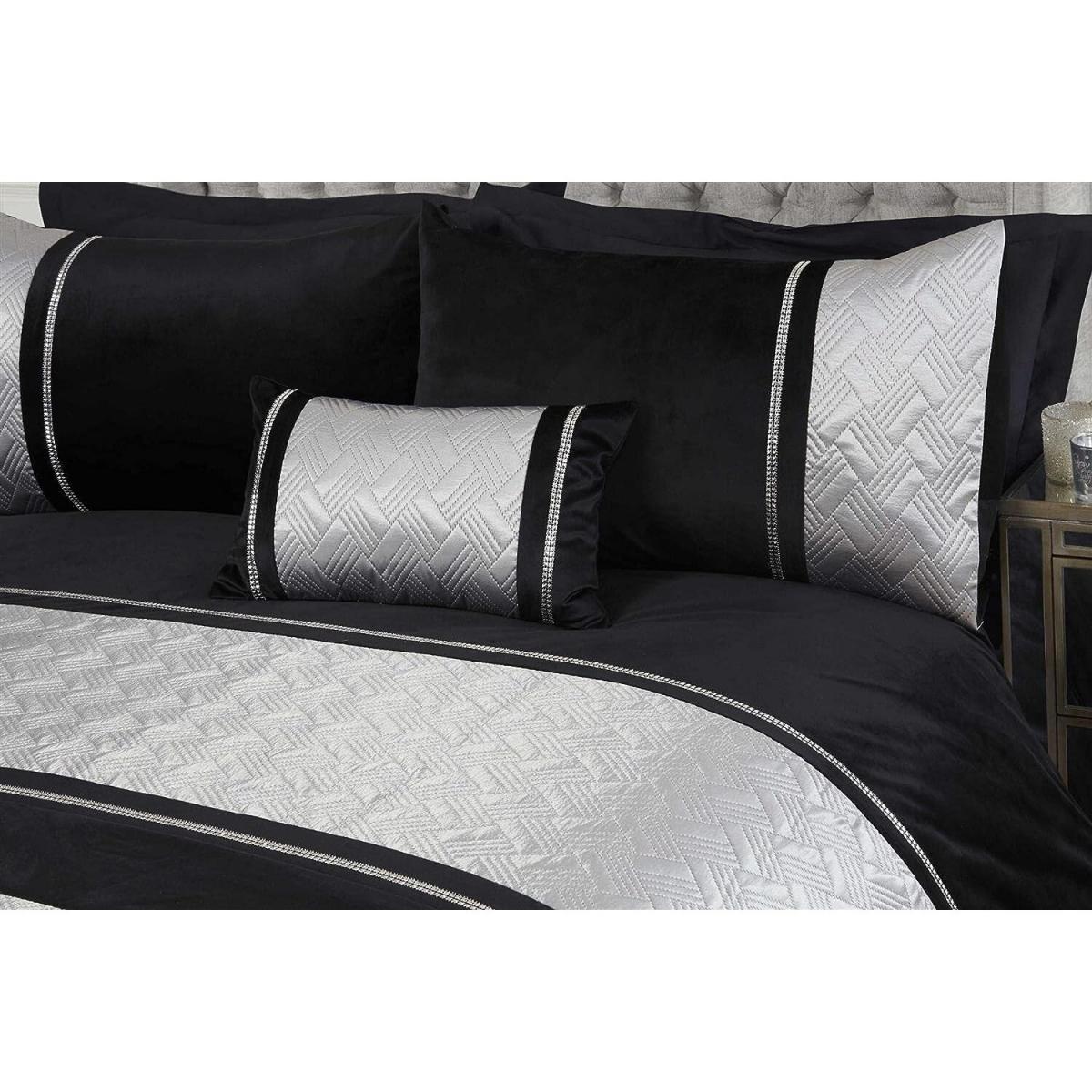 Capri Embellished Duvet Cover Bedding Set - Silver / King – image 2