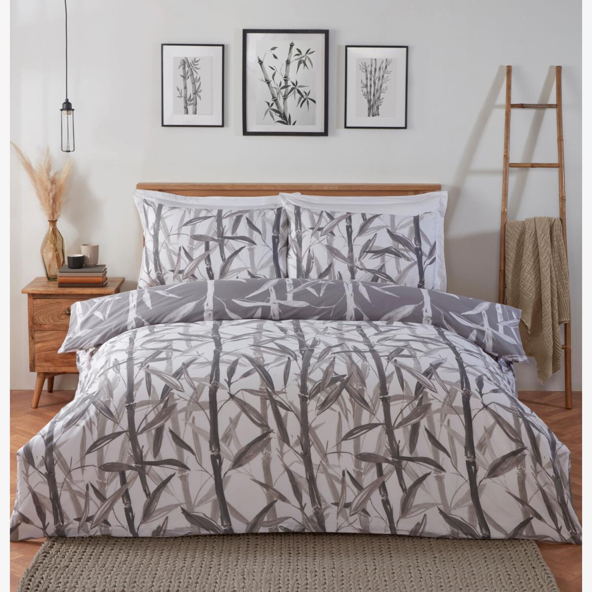 Kyoto Bamboo Duvet Cover and Pillowcase Set - Natural / King