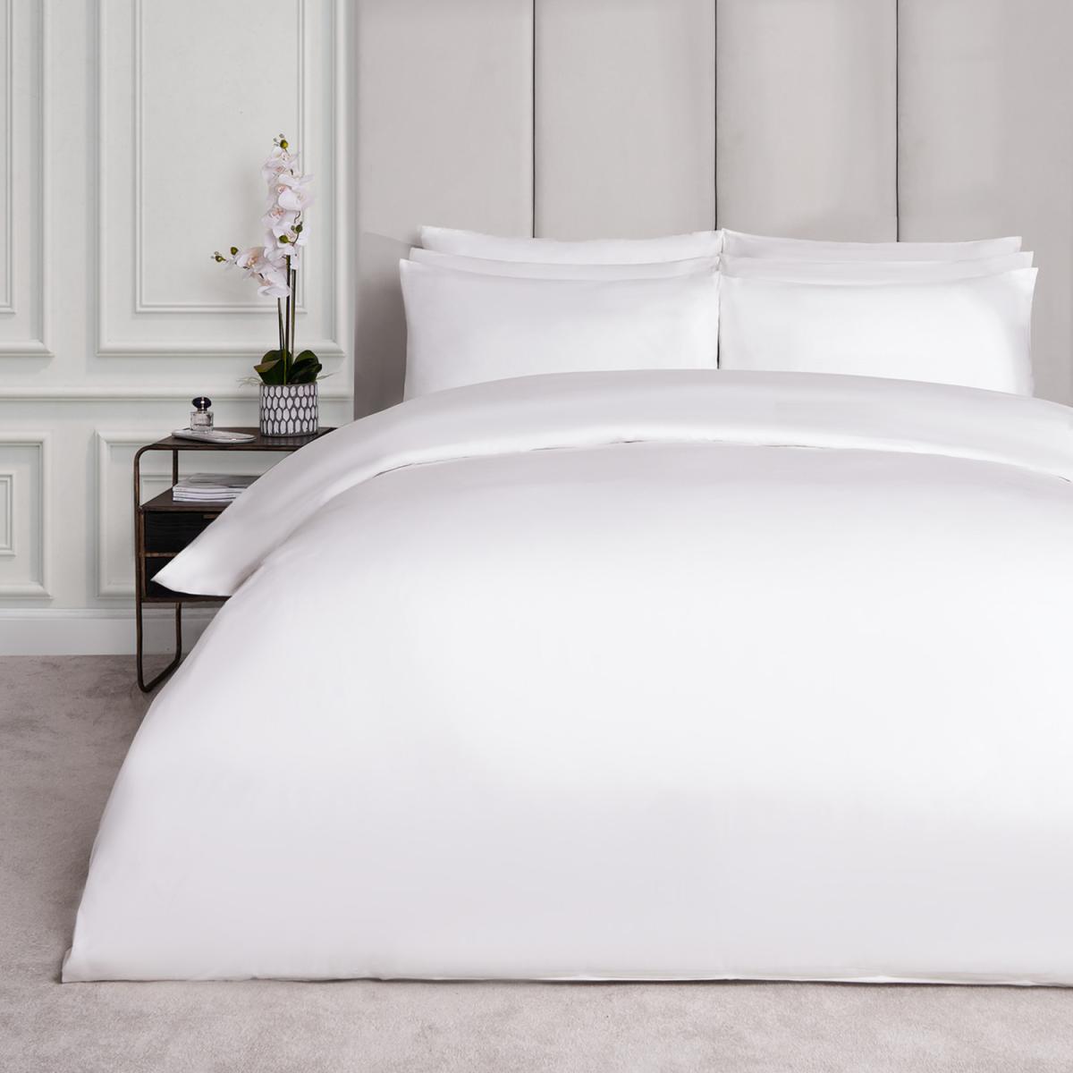 Highams 220 Thread Count Hotel Luxury Premium Quality Cotton Soft Duvet Cover - White / King / 220 – image 2