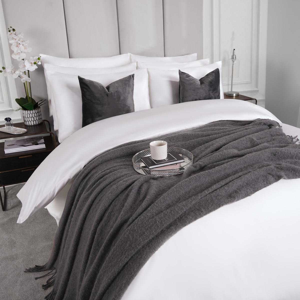 Highams 220 Thread Count Hotel Luxury Premium Quality Cotton Soft Duvet Cover - White / King / 220 – image 6