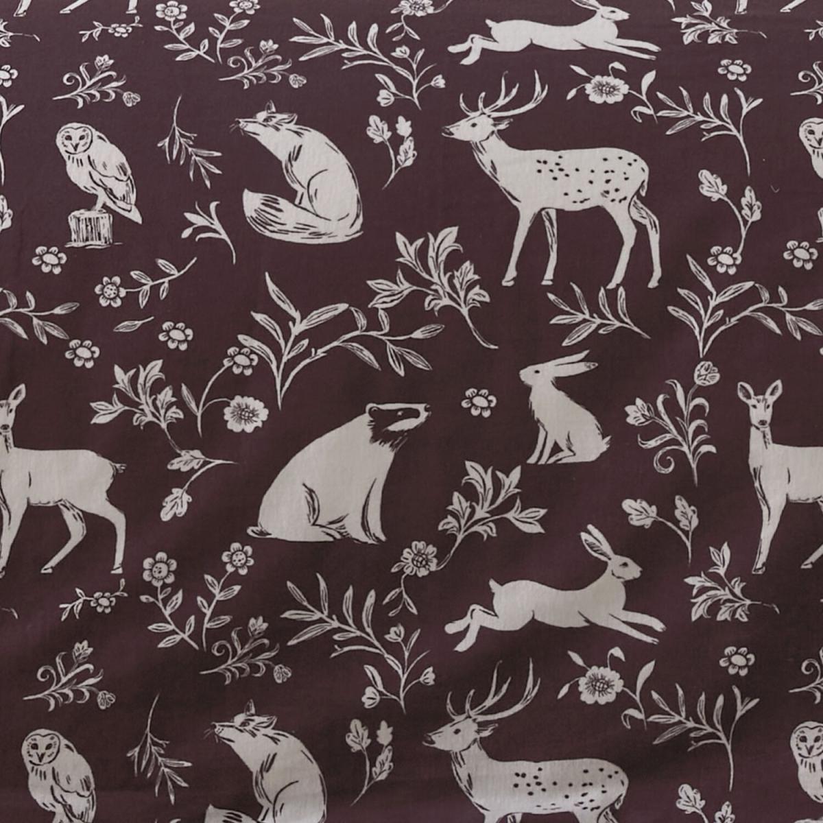 Forest Friends Duvet Cover and Pillowcase Set - Plum / King – image 6