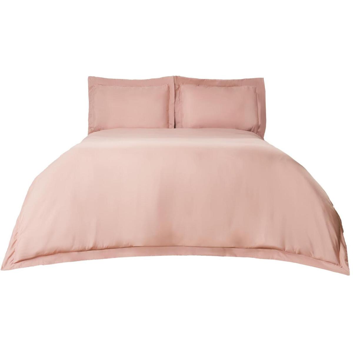 Brentfords Oxford Edge Hotel Duvet Cover Pillowcase Set - Pink / King – image 2